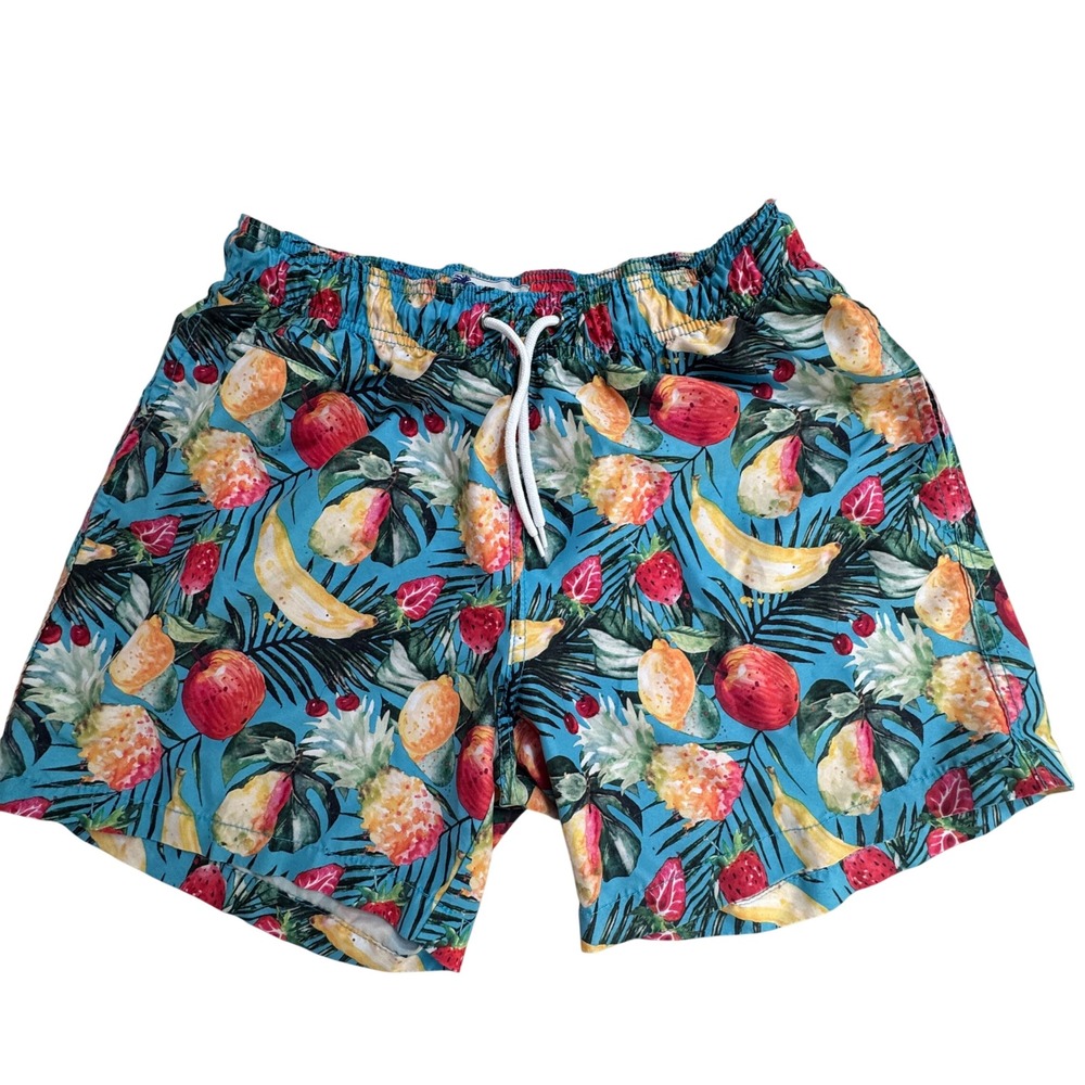 Trunks Surf & Swim Co Trunks Fruit Print Tropical Board Shorts  Mens Medium